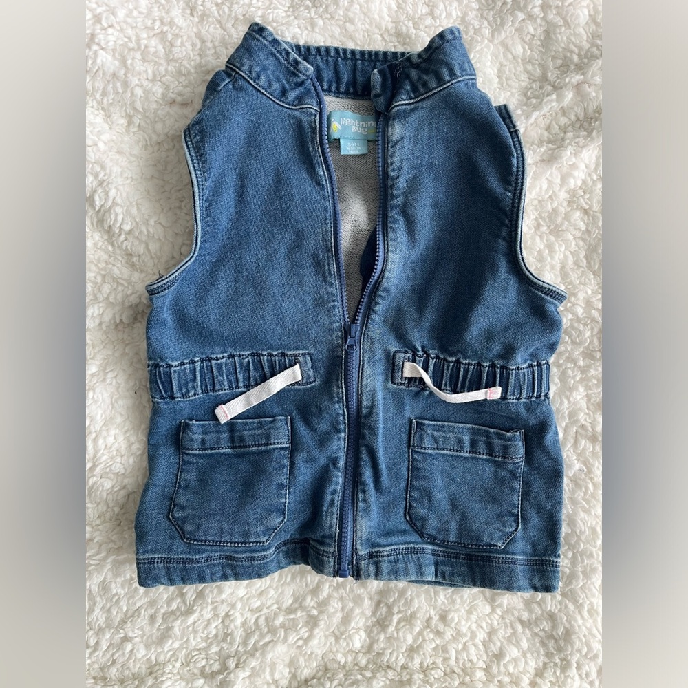 Lightning Bug Baby 24 month half sleeve denim shirt